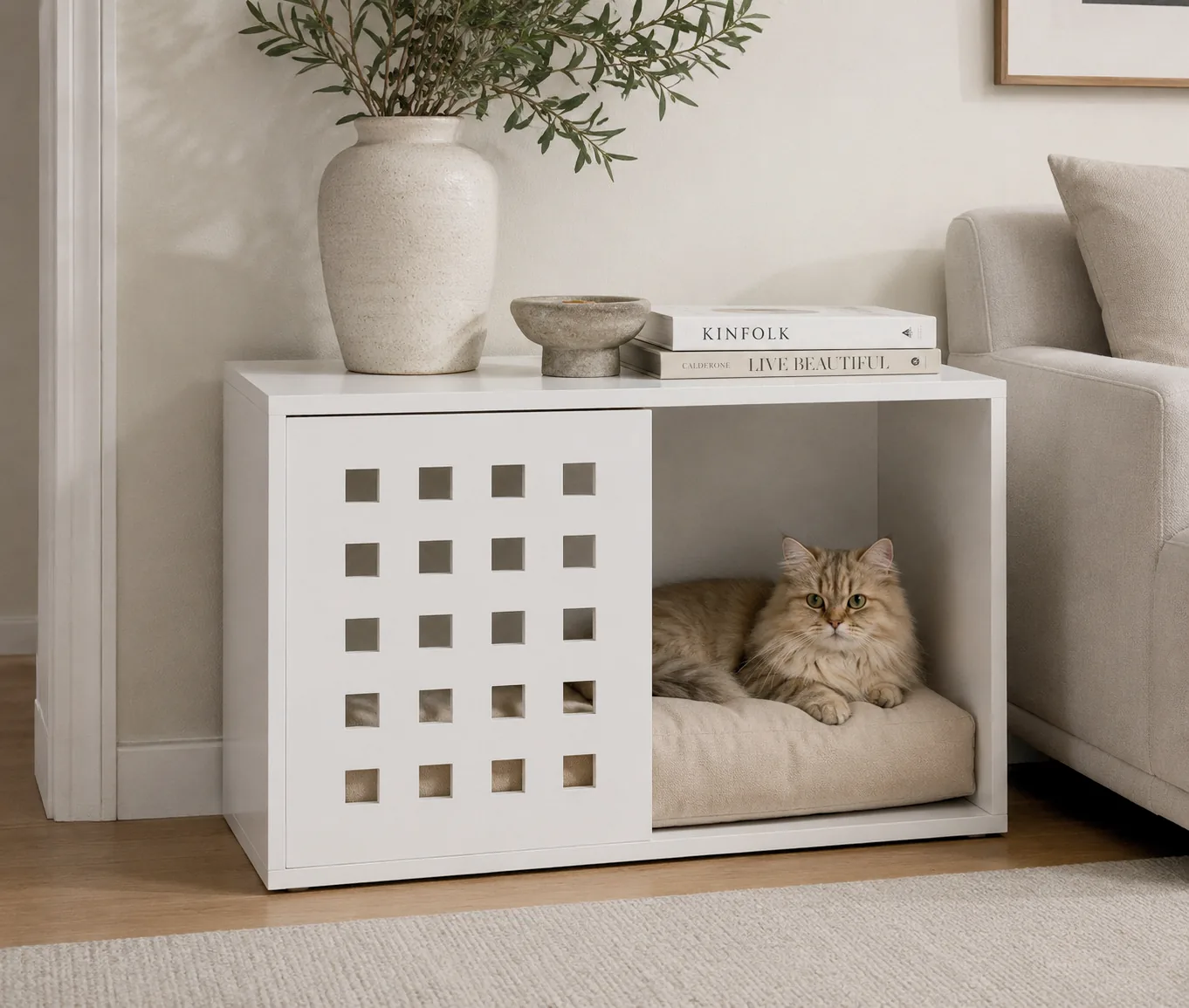 Dekoratif Kedi Evi & Yan Sehpa — Pet Collection