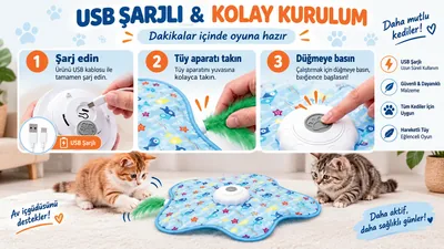 İnteraktif Hareketli Tüy Oyun Matı