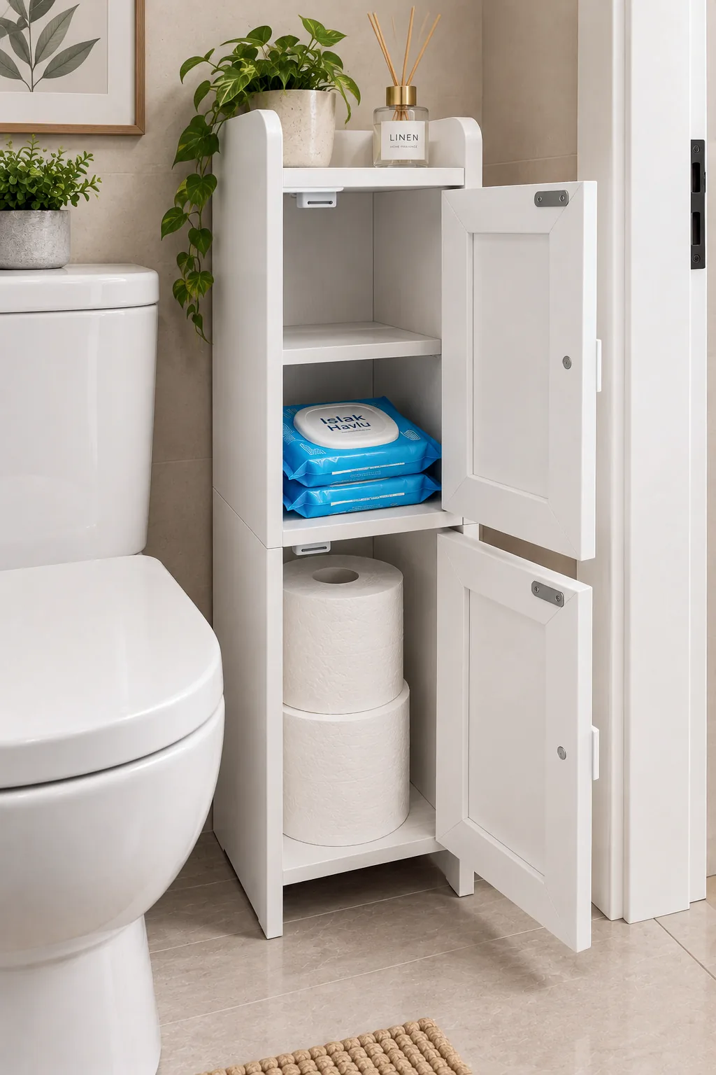 İki Bölmeli Banyo Dolabı — Oblavion Wood