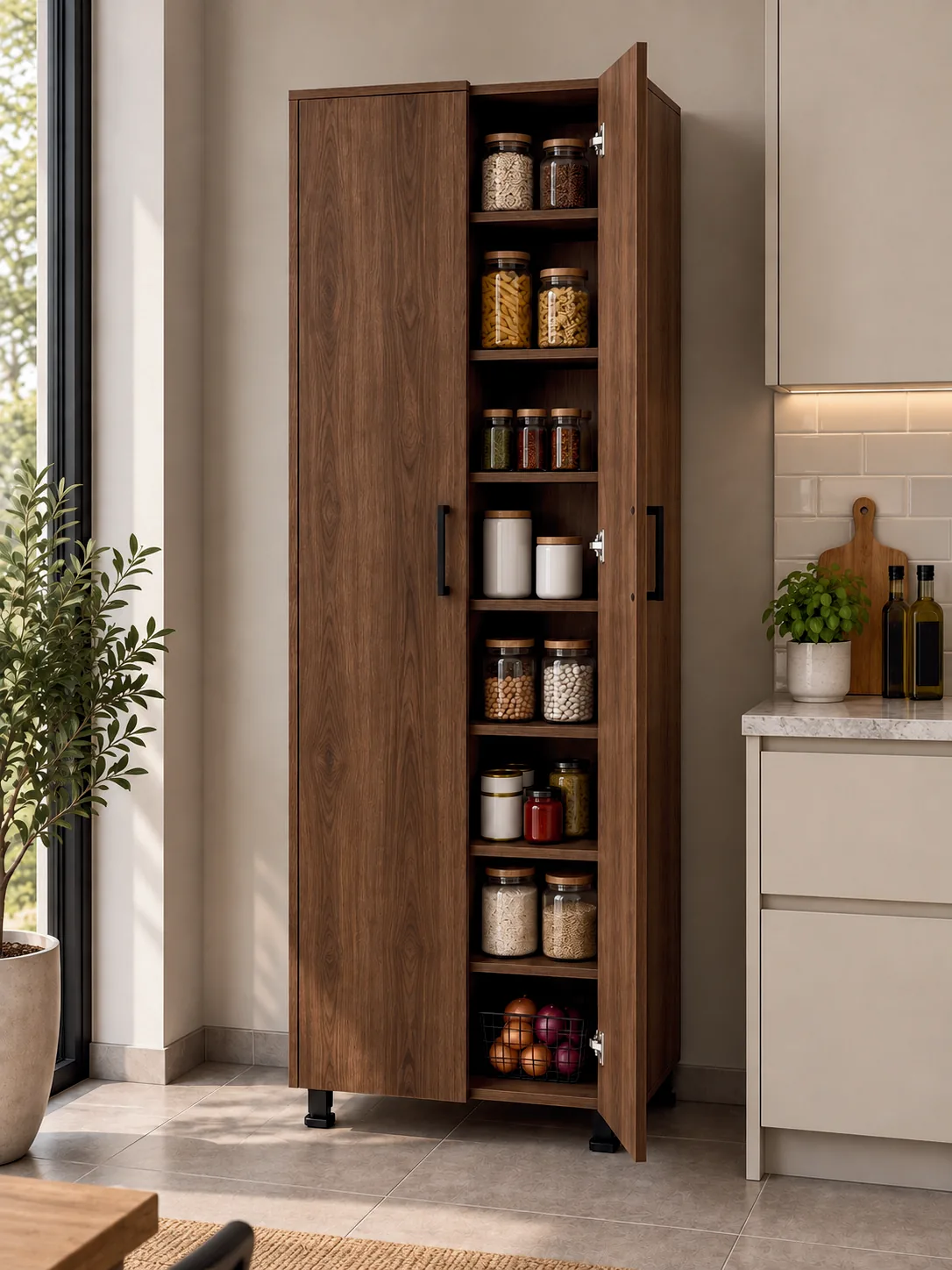 8 Bölmeli Çok Amaçlı Mutfak Dolabı — Oblavion Wood