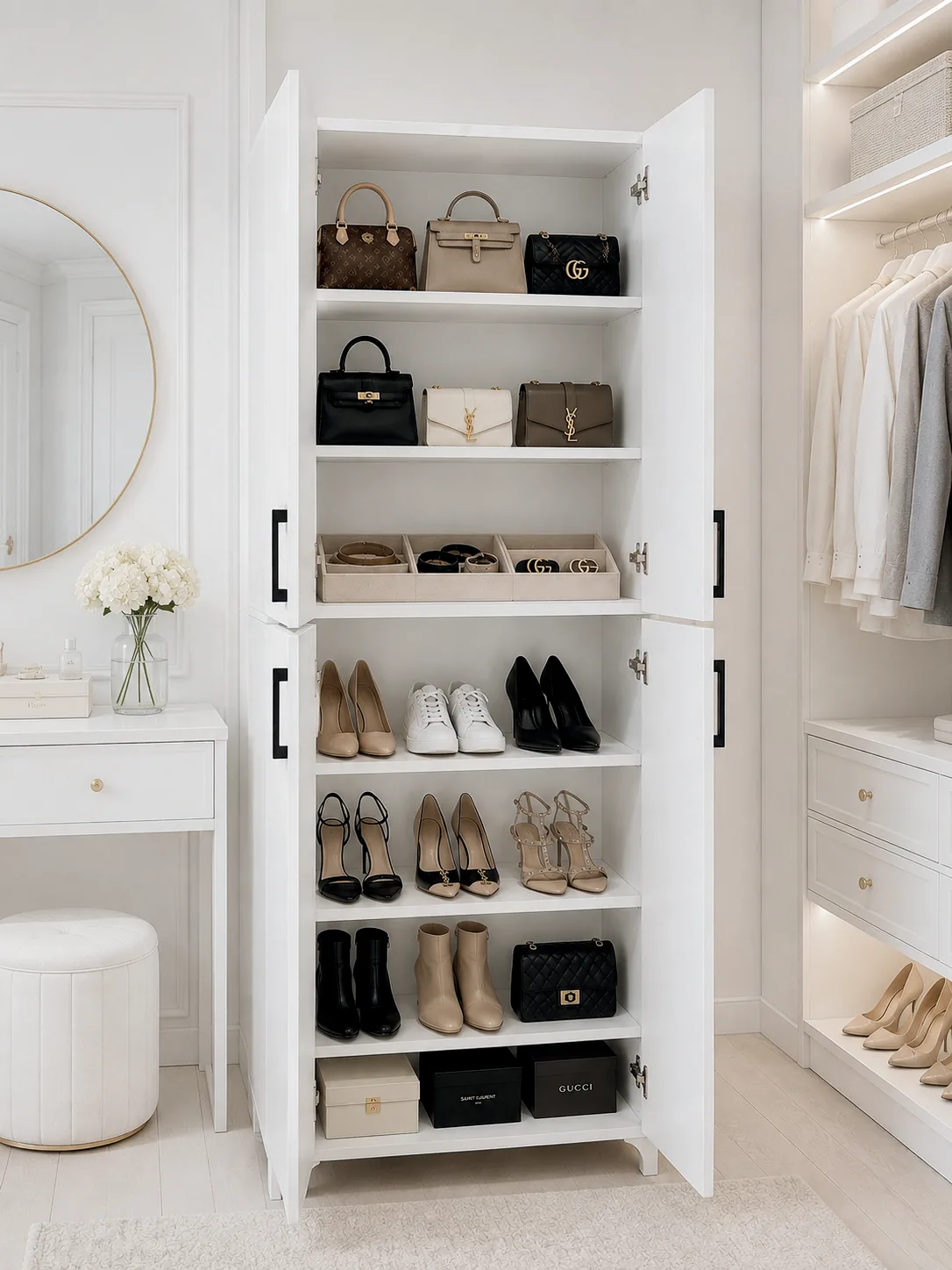 6 Bölmeli 4 Kapaklı Çok Amaçlı Dolap — Oblavion Wood