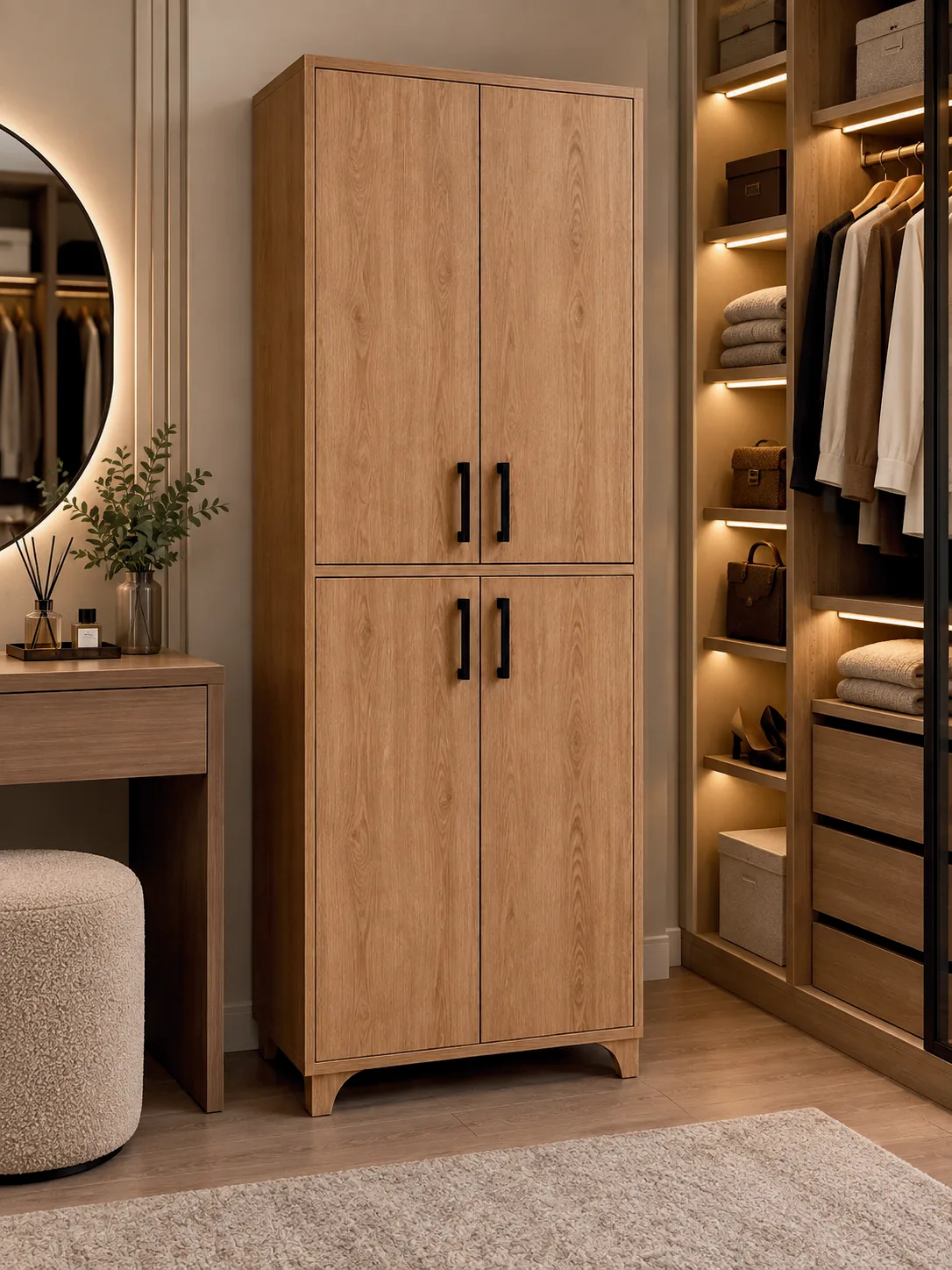 6 Bölmeli 4 Kapaklı Çok Amaçlı Dolap — Oblavion Wood