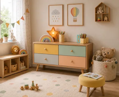 Pastel Çocuk Odası Şifonyeri