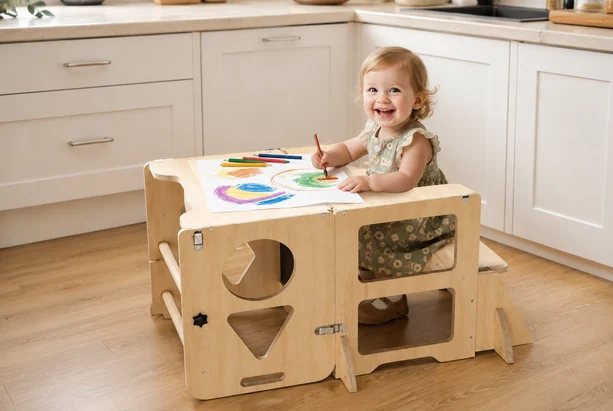 3'ü 1 Arada Dönüşebilir Öğrenme Kulesi — Kids & Stationery