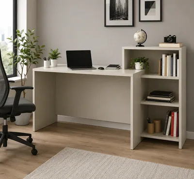 Kitaplıklı Çalışma Masası