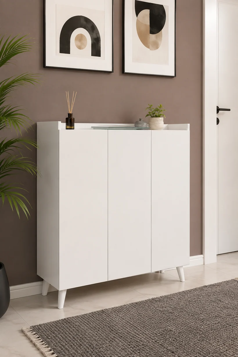 3 Kapaklı Çok Amaçlı Ayakkabı Dolabı — Oblavion Wood